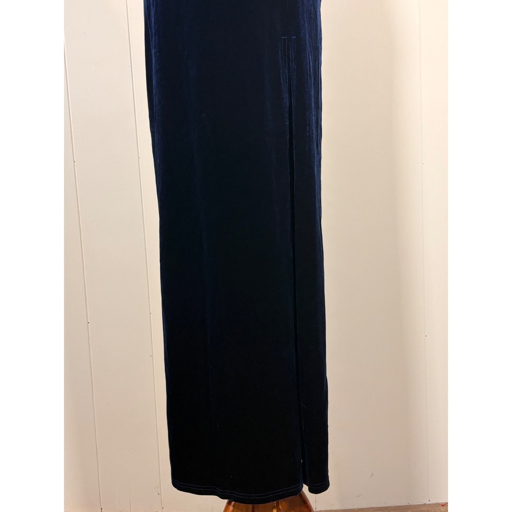 Lulus Graceful Glamour Navy Blue Velvet Maxi Dress S NWT Sexy Sirencore Elegant - Picture 3 of 8